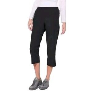 Lululemon Womens On The Move Black Crop Pants Sz 6  Capri Length Lightweight 23"